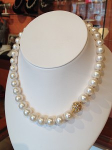 Pearl Necklace Gem Clasp Pearl City